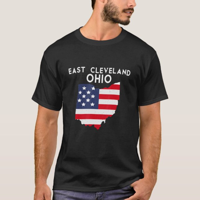 Camiseta East Cleveland Ohio Estados Unidos América Viaje O (Anverso)