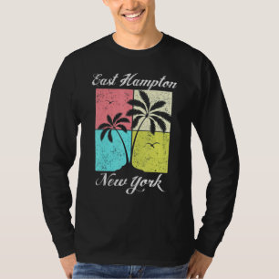 Camiseta East Hampton Beach Ny Tropical Vibes Summer Vacati
