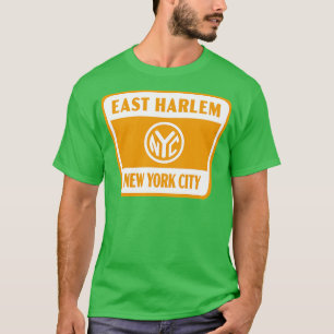 Camiseta East Harlem New York City Retro Token Badge White