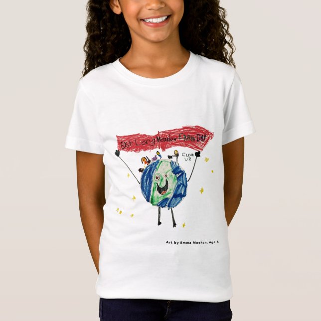 Camiseta East Longmeadow Earth Day Kids Tee (Chicas) (Anverso)