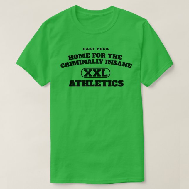 Camiseta East Peck Home For Criminaldemens Athletics (Diseño del anverso)