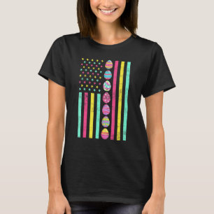 Camiseta Easter American Flag Outfit Easter Eggs Chica Vint