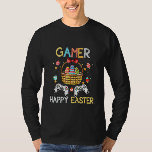 Camiseta Easter Basket Gamer Video Game Controller con Eas