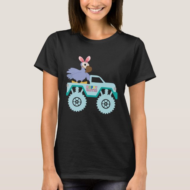 Camiseta Easter Bearded Dragon Bunny Riding Monster Truck T (Anverso)