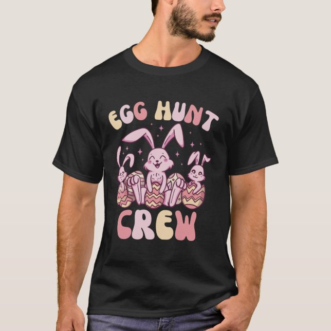 Camiseta Easter Bunnies Egg Hunt Crew  Cute for Boys Girls  (Anverso)