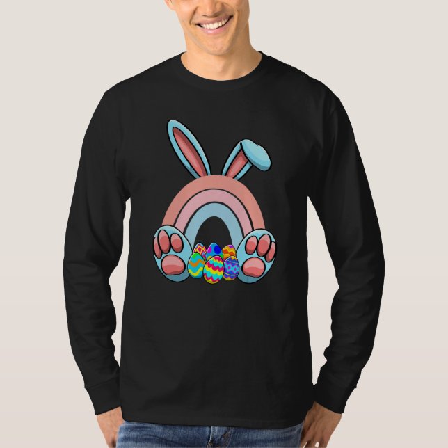Camiseta Easter Bunnies Rainbow Nature Women Easter Day Egg (Anverso)