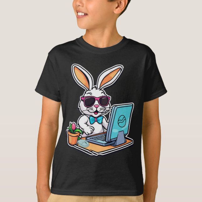 Camiseta Easter Bunny Computer Video Game Lovers 1  (Anverso)