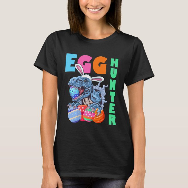 Camiseta Easter Bunny Dinosaur T Rex Children's Egg Hunt Ea (Anverso)