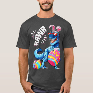 Camiseta Easter Bunny Dinosaur T rex Eggys Niños Chica Ra