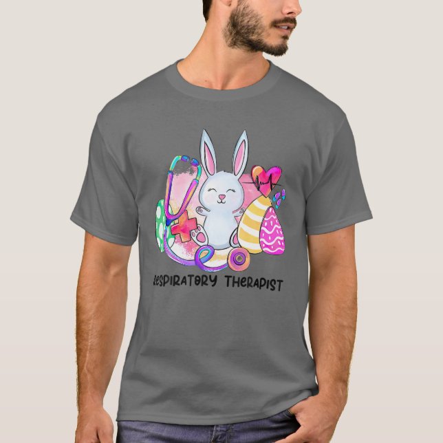 Camiseta Easter Bunny Eggs Terapia Respiratoria Estetioscop (Anverso)