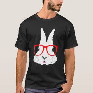 Camiseta Easter Bunny Face Shirt Hip Hop Nerd Rabbit Eggs H