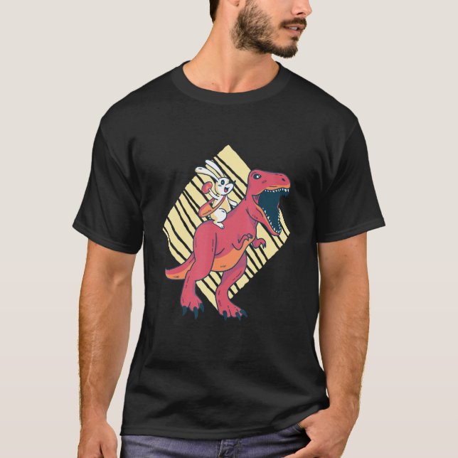 Camiseta Easter Bunny Funny Dinosaur Bosteau Basket Stufly  (Anverso)