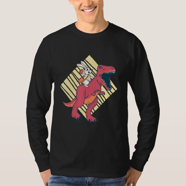 Camiseta Easter Bunny Funny Dinosaur Bosteau Basket Stufly  (Anverso)