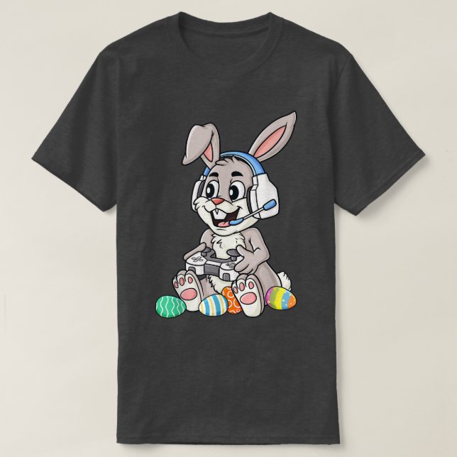 Camiseta Easter Bunny Gamer Funny Eggs Gaming Toddler Boys  (Diseño del anverso)