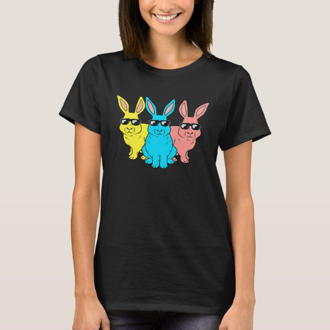 Camiseta Easter Bunny Hip Hop Trio Bunnies Funny Boys Girls (Anverso)
