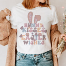 Easter Bunny Kiss Floral retro