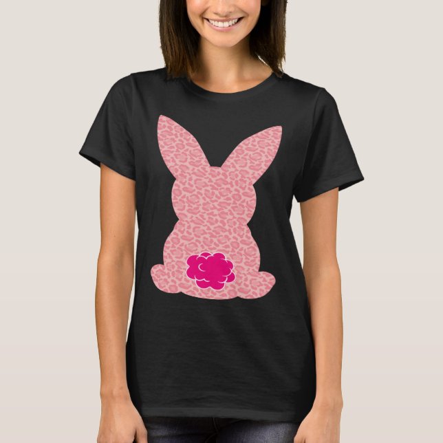 Camiseta Easter Bunny Leopard Pattern Girls Women (Anverso)