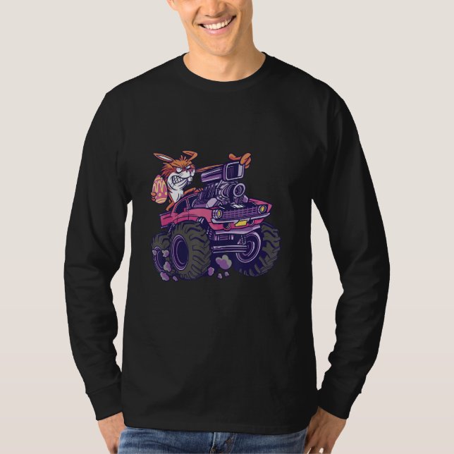 Camiseta Easter Bunny on his Massive Monster Truck (Anverso)