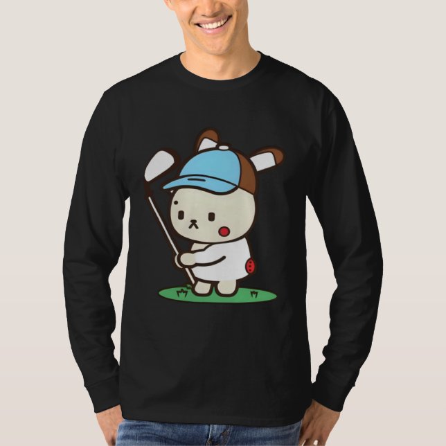 Camiseta Easter Bunny Playing Golf Golf Easter  1 (Anverso)