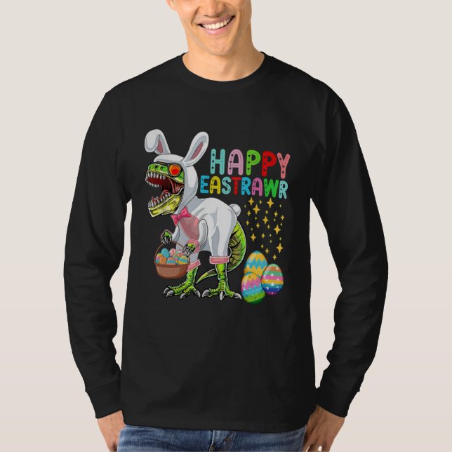 Camiseta Easter Bunny Rex Dinosaur Egg  2023 Happy EastRAWR (Anverso)