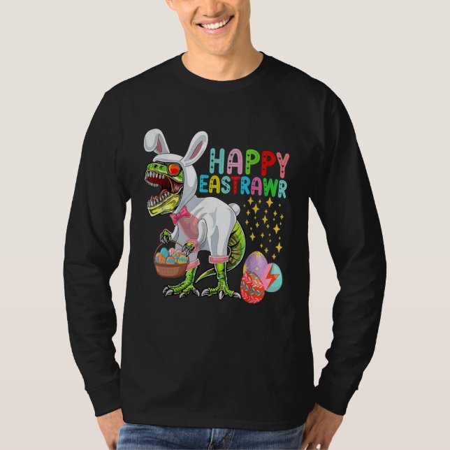 Camiseta Easter Bunny Rex Dinosaur Egg  2023 Happy EastRAWR (Anverso)
