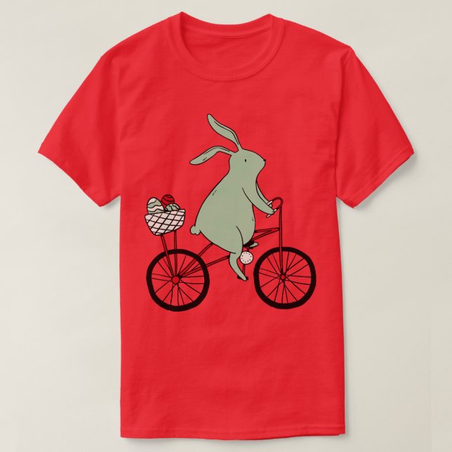 Camiseta Easter Bunny Riding Bike (Diseño del anverso)