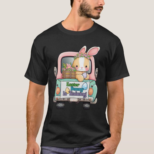 Camiseta Easter bunny riding in old truck Easter Bunny in T (Anverso)