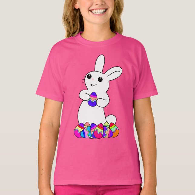 Camiseta Easter Bunny with Colored Egg (Anverso)