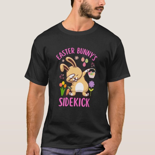 Camiseta Easter Bunny's Sidekick Kids Brother Sister Dabbin (Anverso)