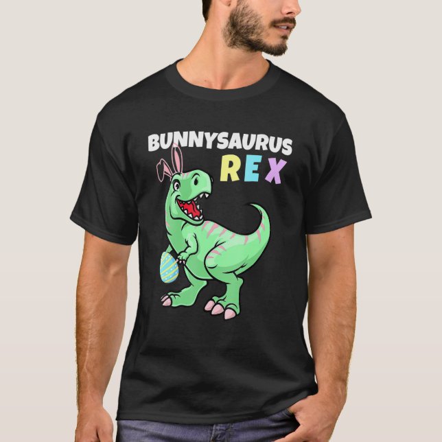 Camiseta Easter Bunnysaurus Rex Cool Trex Easter Dinosaur B (Anverso)