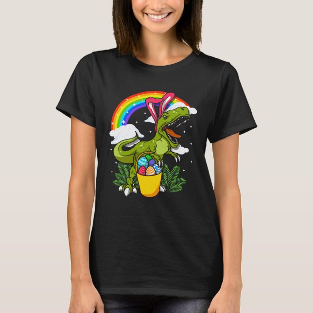 Camiseta Easter Bunnysaurus Rex Dinosaur Egg Hunt Bunny (Anverso)