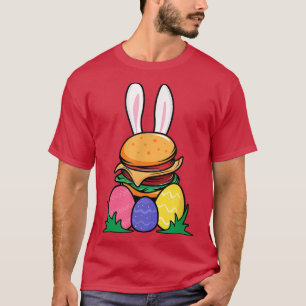 Camiseta Easter Burger Bunny Eggs Cute Food Foodier Lover