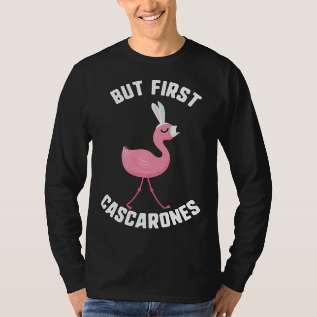 Camiseta Easter But First Cascarones Flamingo Kids Spring B (Anverso)