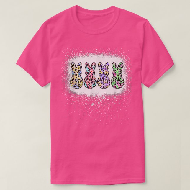 Camiseta Easter Candy Leopard Bleached Bunny Chicas (Diseño del anverso)