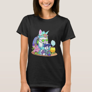 Camiseta Easter Cat Bunny Chicas de videojuegos divertidos 