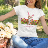 Easter Corgi Bunny Ears Flowe Cute Personalizado