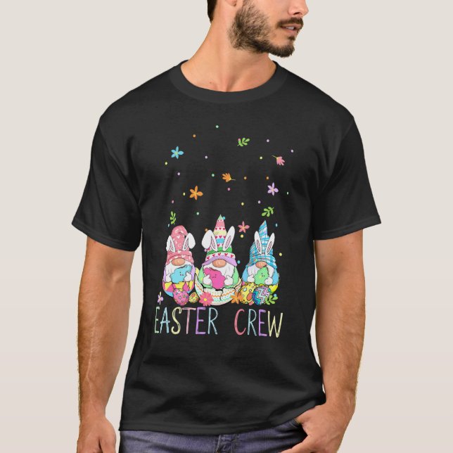 Camiseta Easter Crew Three Gnomes Bunny Ears Egg Hunting Ch (Anverso)