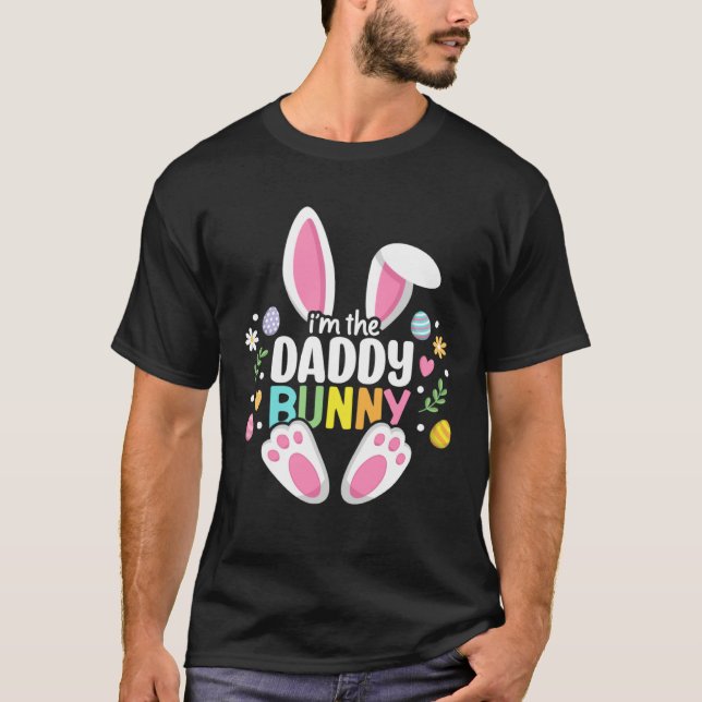 Camiseta Easter Daddy Bunny Dad Happy Easter Day Family Mat (Anverso)