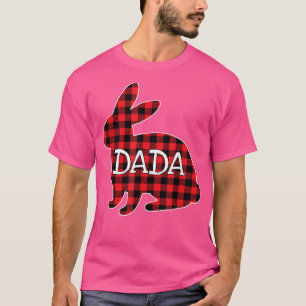 Camiseta Easter Day Costume Red Plaid Bunny Graphic Dada Ma