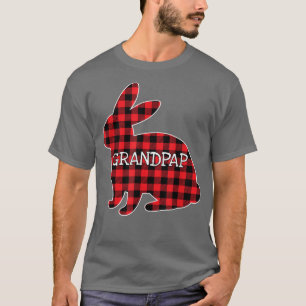 Camiseta Easter Day Costume Red Plaid Bunny Graphic Grandpa