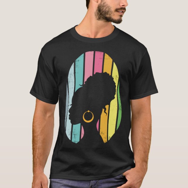 Camiseta Easter Day Egg Hunting and Afro Bun african americ (Anverso)