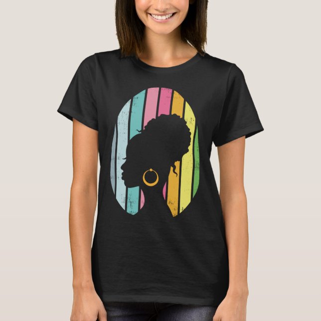 Camiseta Easter Day Egg Hunting and Afro Bun african americ (Anverso)
