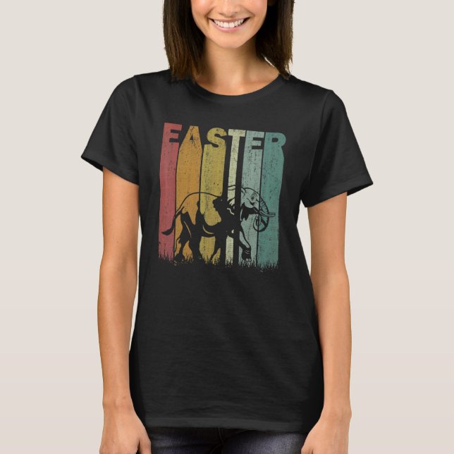 Camiseta Easter Day Elephant Retro Gráfica Gracioso Cos de  (Anverso)