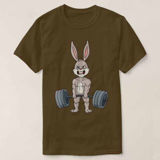 Camiseta Easter Day Rabbit Halterofilia Funny Deadlift Fit (Diseño del anverso)