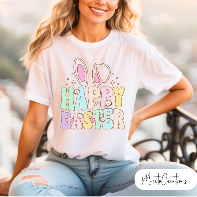 Camiseta Easter day t-shirt for her, with spring flowers (Subido por el creador)