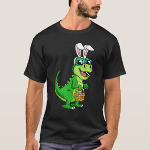 Camiseta Easter Dinosaur Bunny Rex Rawr Egg Basket Happy Ea
