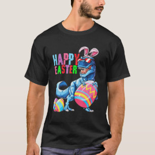Camiseta Easter Dinosaur Bunny T Rex Boys Girls Kids
