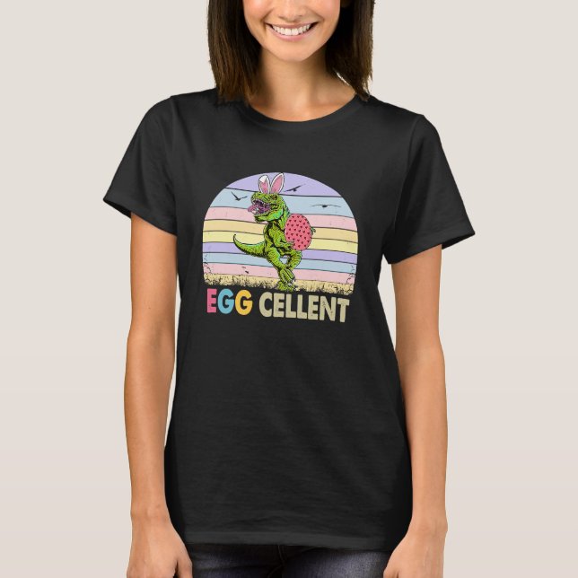 Camiseta Easter Dinosaur Bunny T rex Boys Girls Kids Eggs C (Anverso)