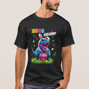 Camiseta Easter Dinosaur Bunny T rex Niños Chicas Huevos C