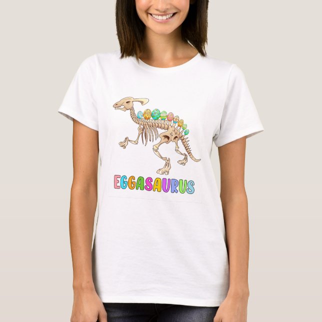 Camiseta Easter Dinosaur Funny Eggasaurus Crewneck (Anverso)